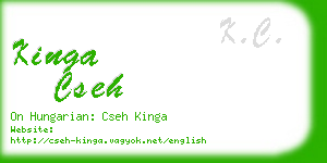 kinga cseh business card